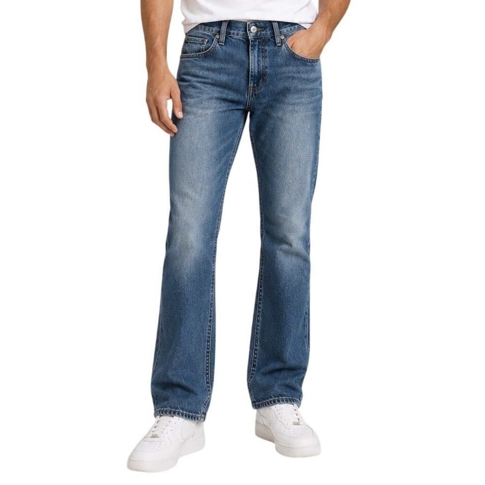 BLACK‎  Blue Wash Low Rise Bootcut Denim Jeans Men's 28x32